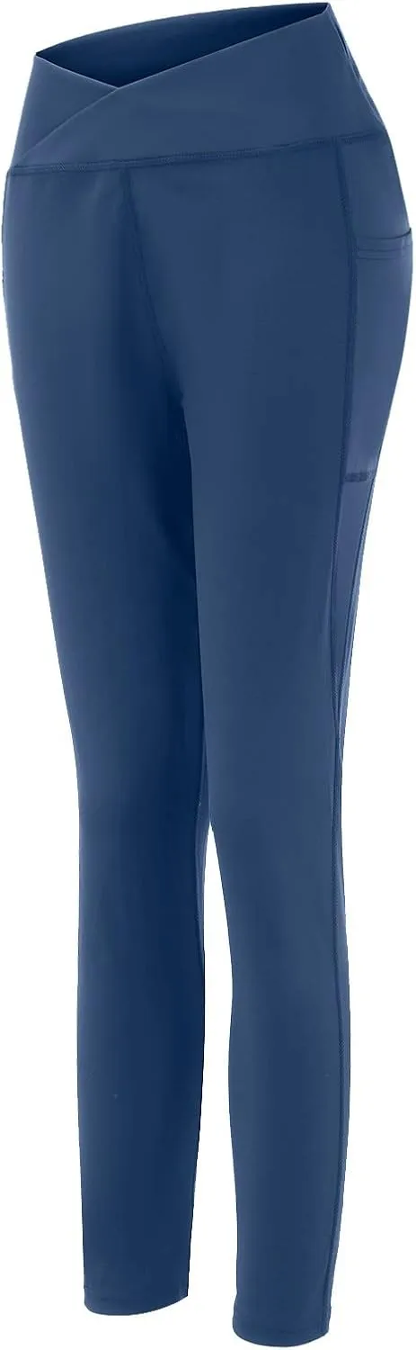 Compression Leggings for Women High Waist Tummy Control Slim Stretchy Seamless Yoga Leggings with Pockets Sportswear