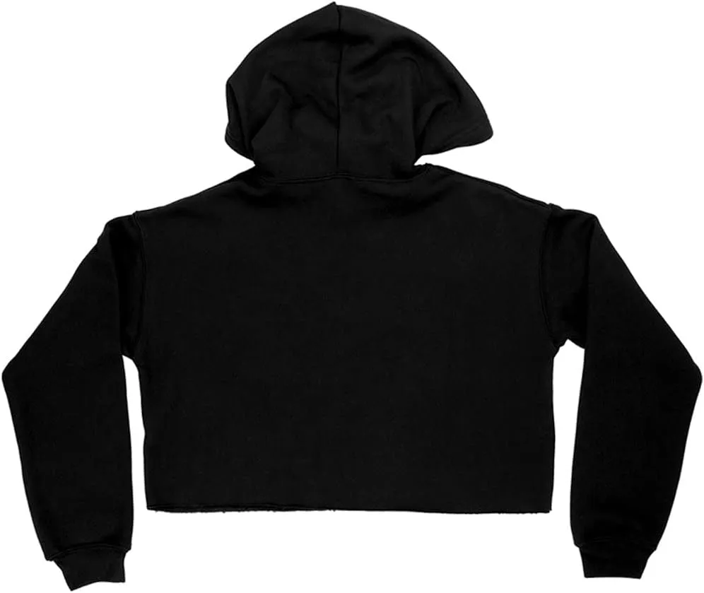 Computer Print Women's Cropped Fleece Hoodie - Funny Cropped Hoodie for Women - Geek Hooded Sweatshirt