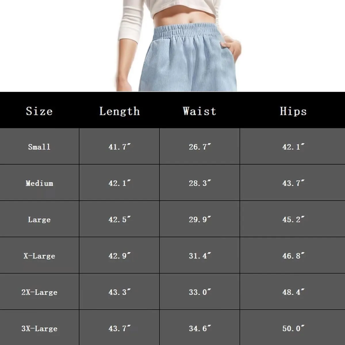 Corduroy Pants for Women Plus Size Wide Leg Casual Pant Tall High Waist Women Pants Bell Bottom Trousers with Pockets