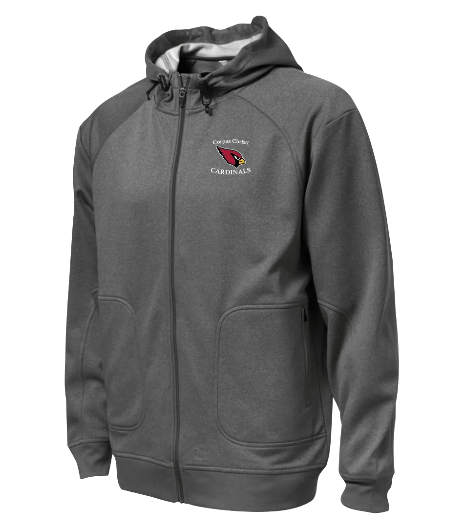 Corpus Christi Adult Hooded Yoga jacket with Embroidered Logo