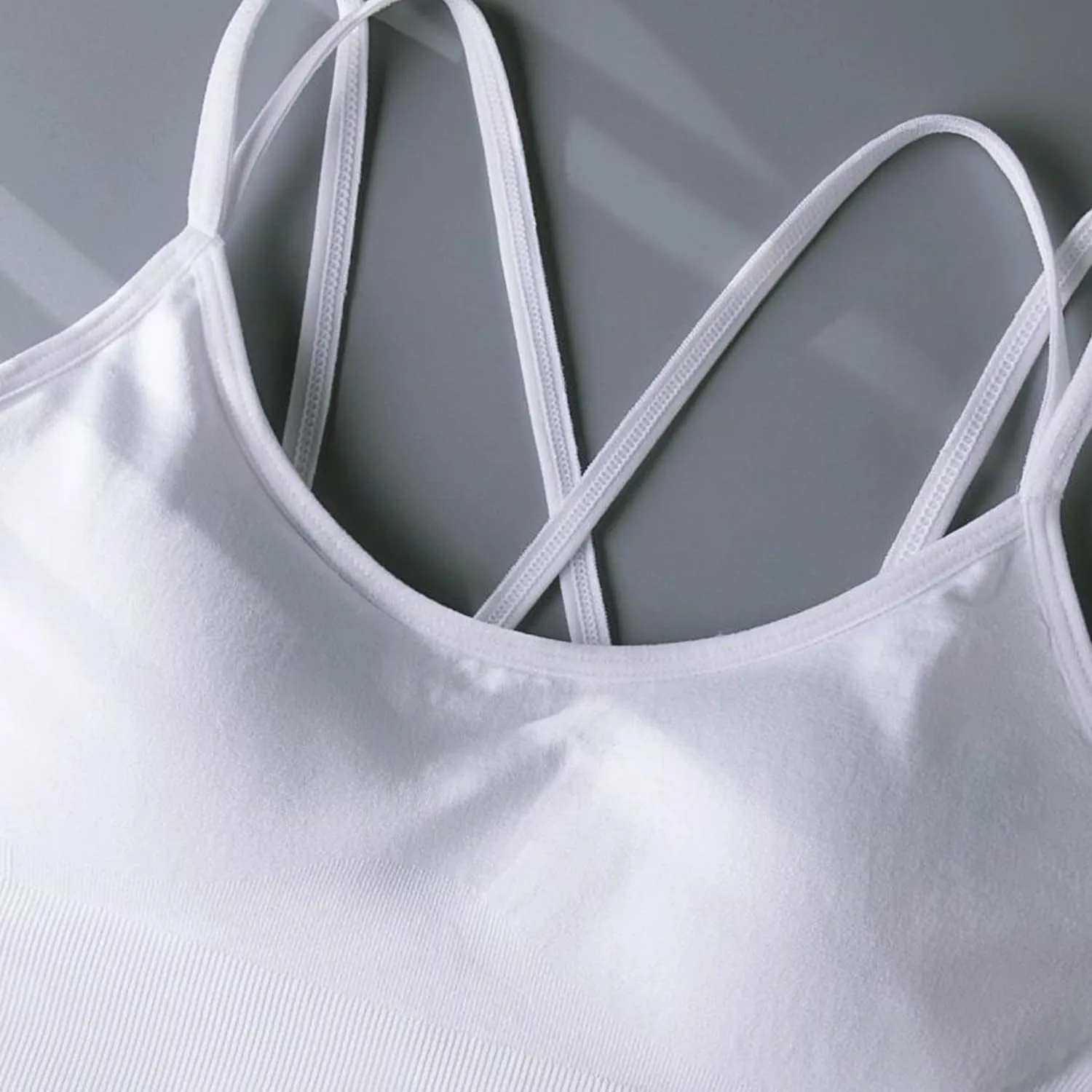 Cross Back Sports Bras for Women High Support Removable Padded Yoga Bra for Running Fitness 1