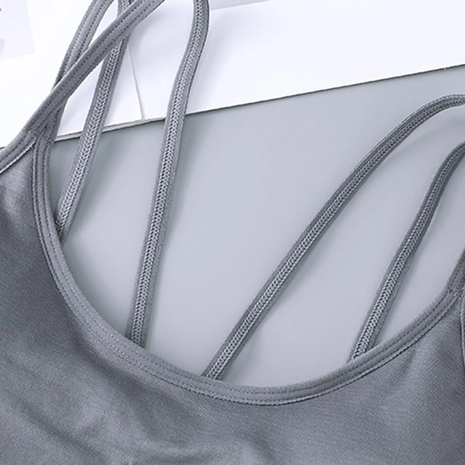 Cross Back Sports Bras for Women High Support Removable Padded Yoga Bra for Running Fitness 1