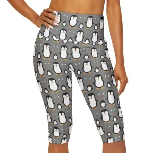 Cute Penguins Yoga Capri Leggings