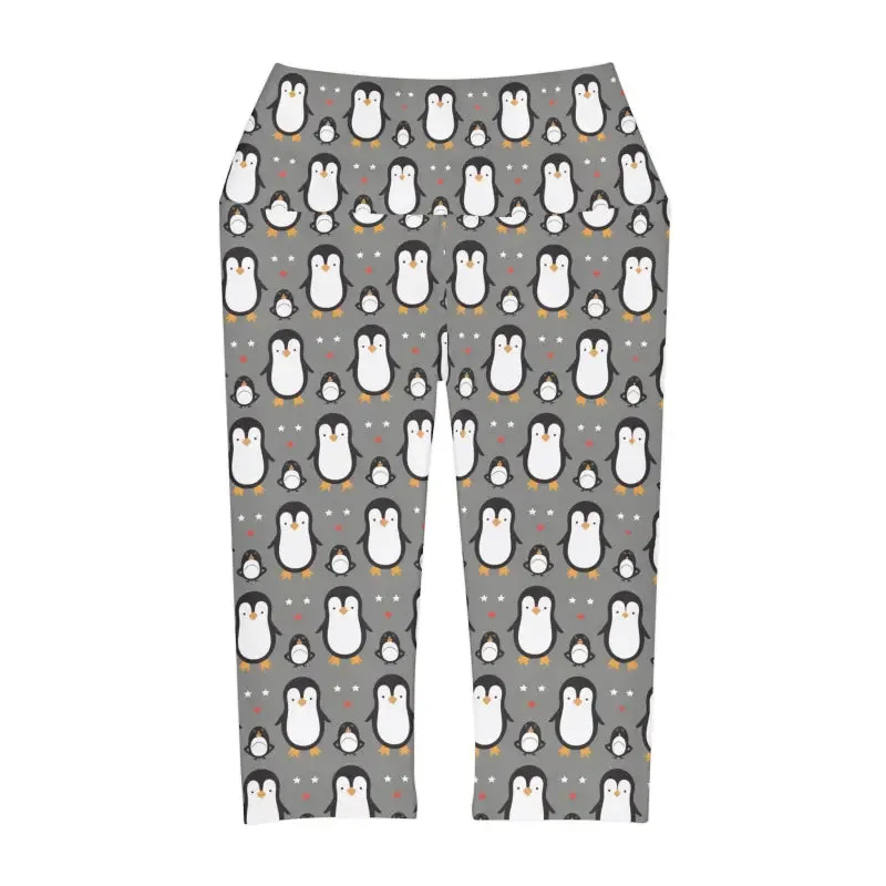 Cute Penguins Yoga Capri Leggings