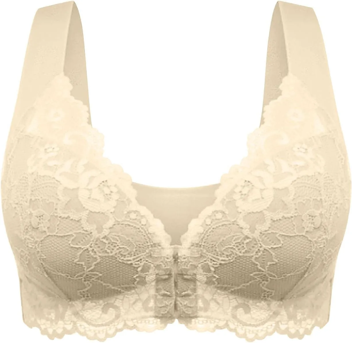 Daily Bra for Women 2025 Seamless Front Hook Loop Full Cup Bras Breathable Wire Free Stretchable Comfortable Bras