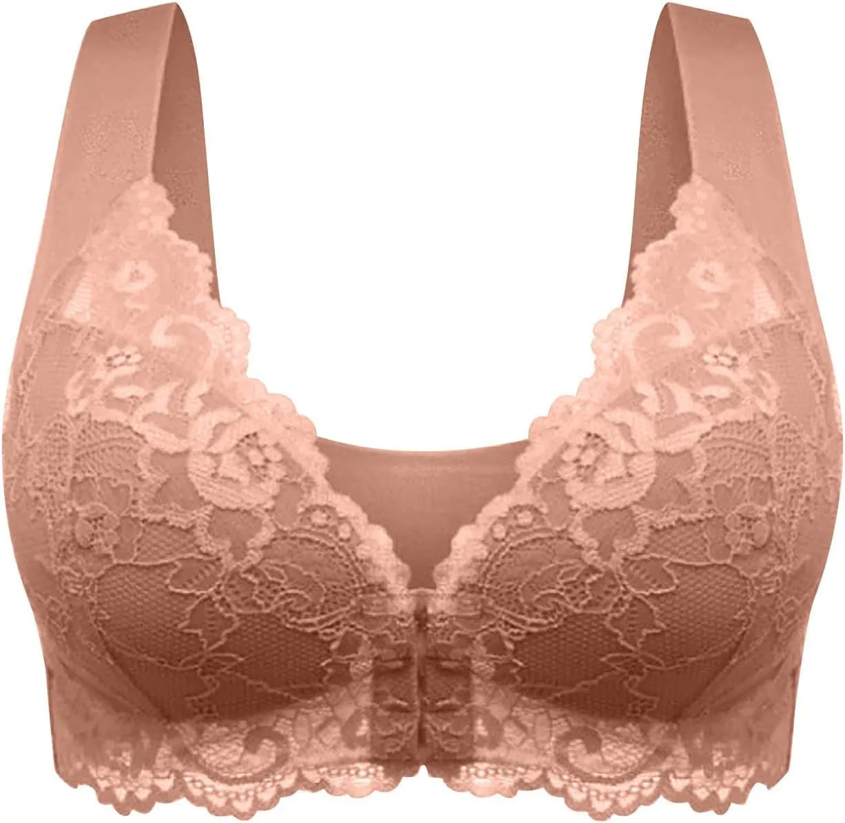 Daily Bra for Women 2025 Seamless Front Hook Loop Full Cup Bras Breathable Wire Free Stretchable Comfortable Bras
