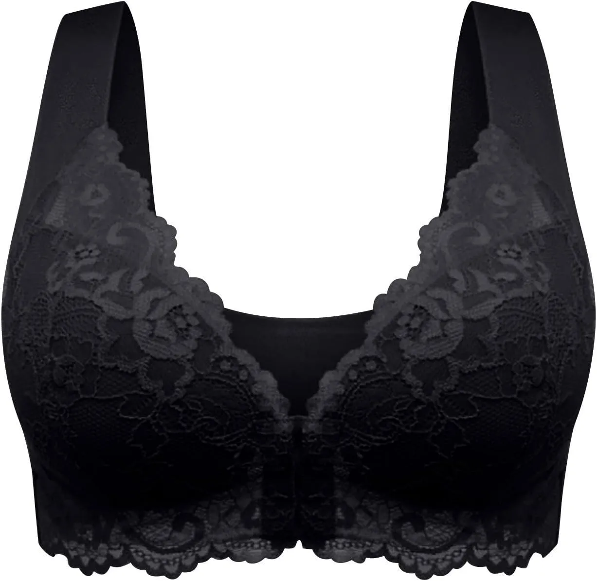 Daily Bra for Women 2025 Seamless Front Hook Loop Full Cup Bras Breathable Wire Free Stretchable Comfortable Bras