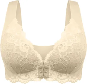 Daily Bra for Women 2025 Seamless Front Hook Loop Full Cup Bras Breathable Wire Free Stretchable Comfortable Bras