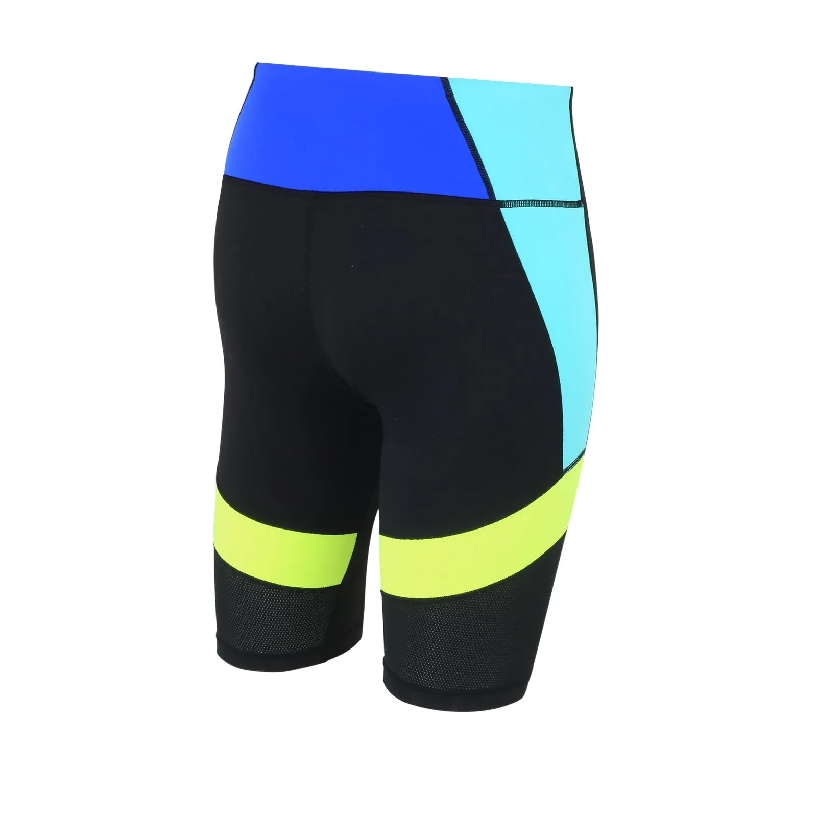 Damen Fitnesshose / Laufhose Kurz Schwarz-Neon Red Decoct Setprodukt