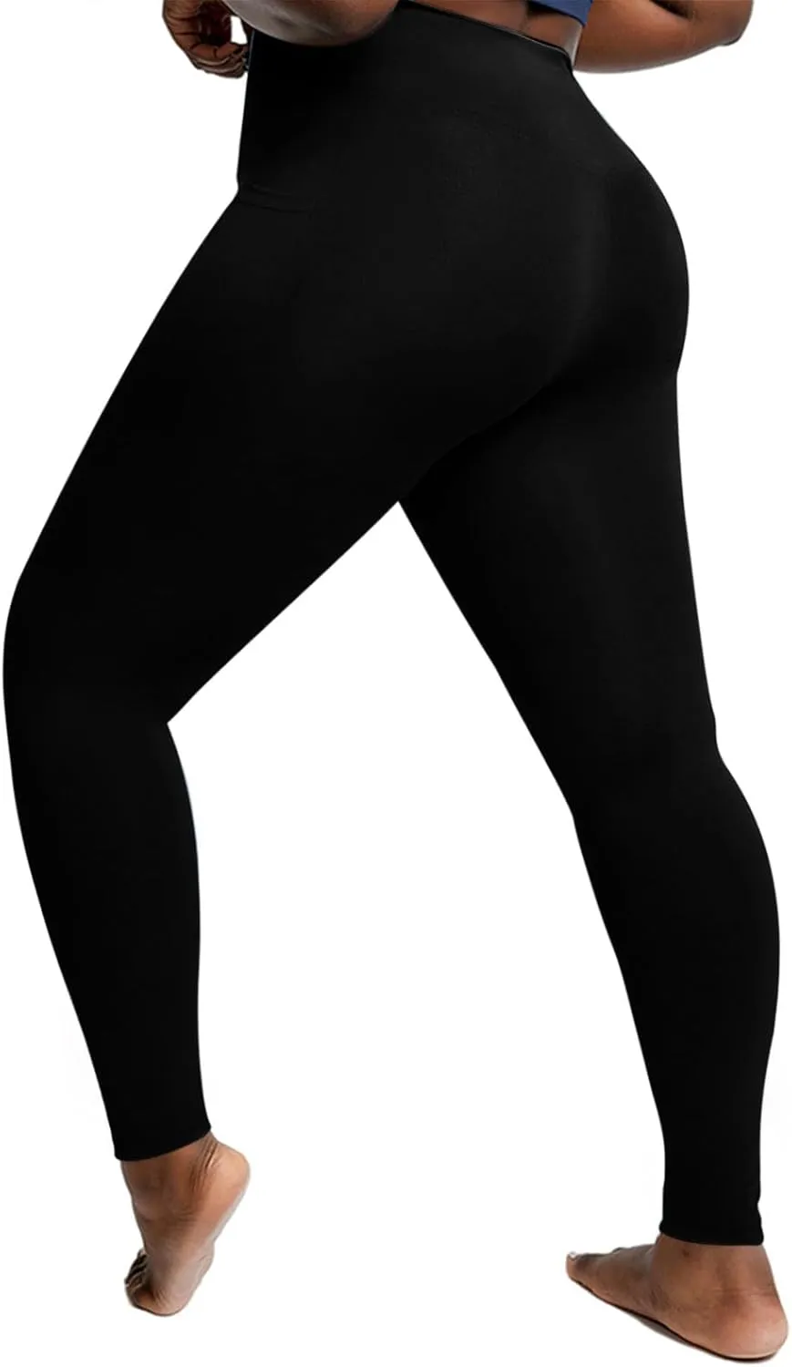 DASAYO Womens Plus Size Leggings High Waist Tummy Control Stretchy Workout Leggings with Pockets Seamless Active Yoga Pants