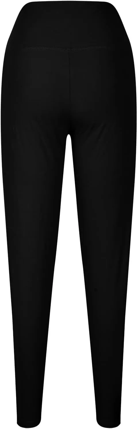 DASAYO Womens Plus Size Leggings High Waist Tummy Control Stretchy Workout Leggings with Pockets Seamless Active Yoga Pants