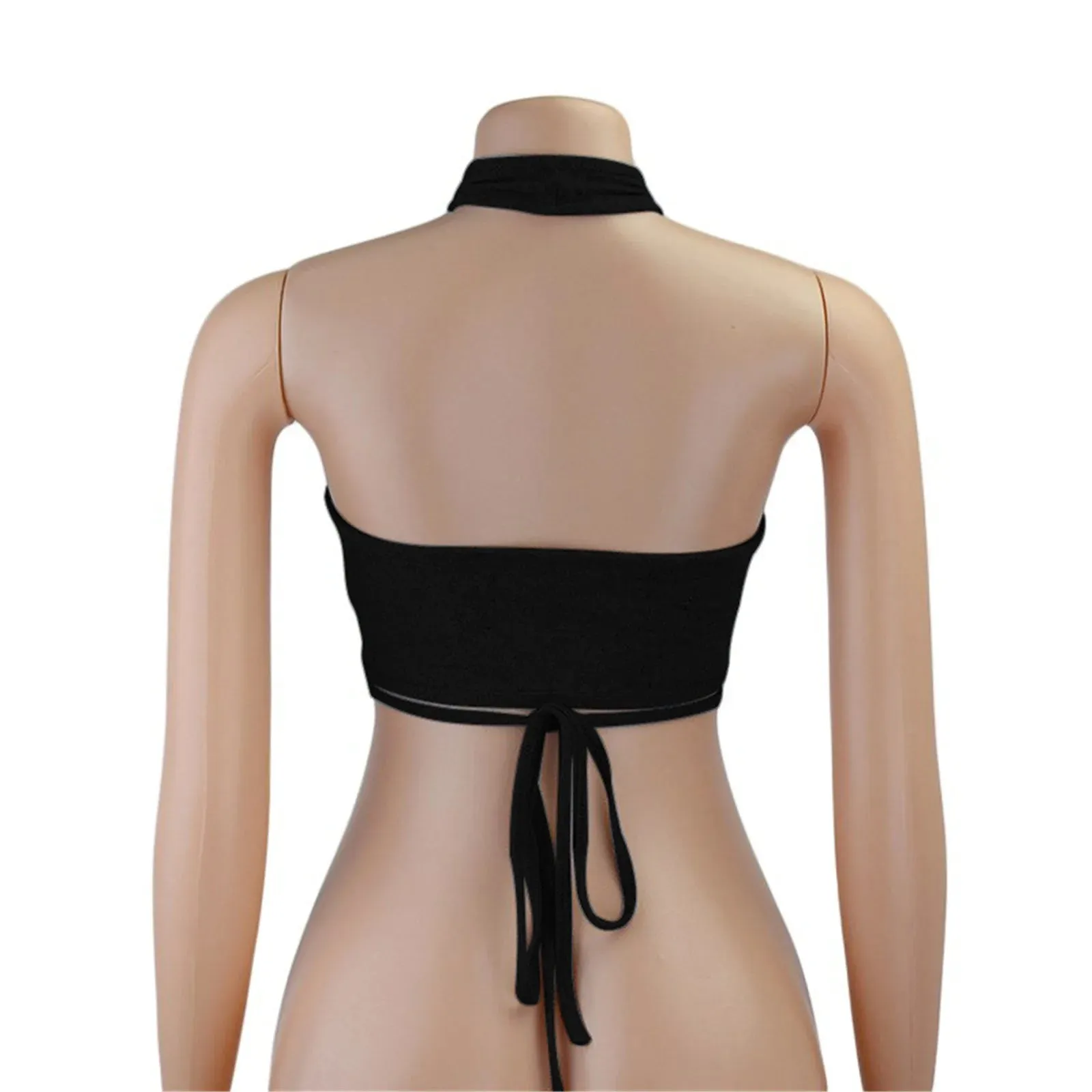 DressBetty - 2024 Sexy Cross Halter Neck Hollow Out Camisole