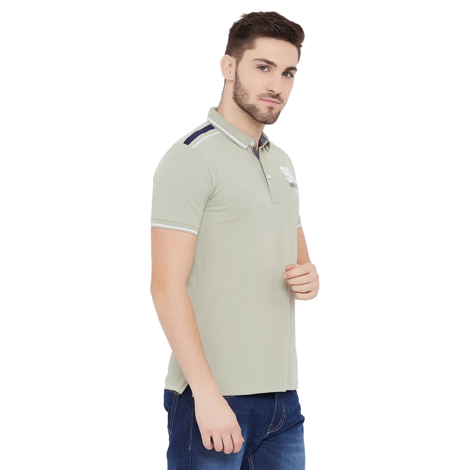 Duke Stardust Men Polo Neck Solid T-Shirt(LF4949)