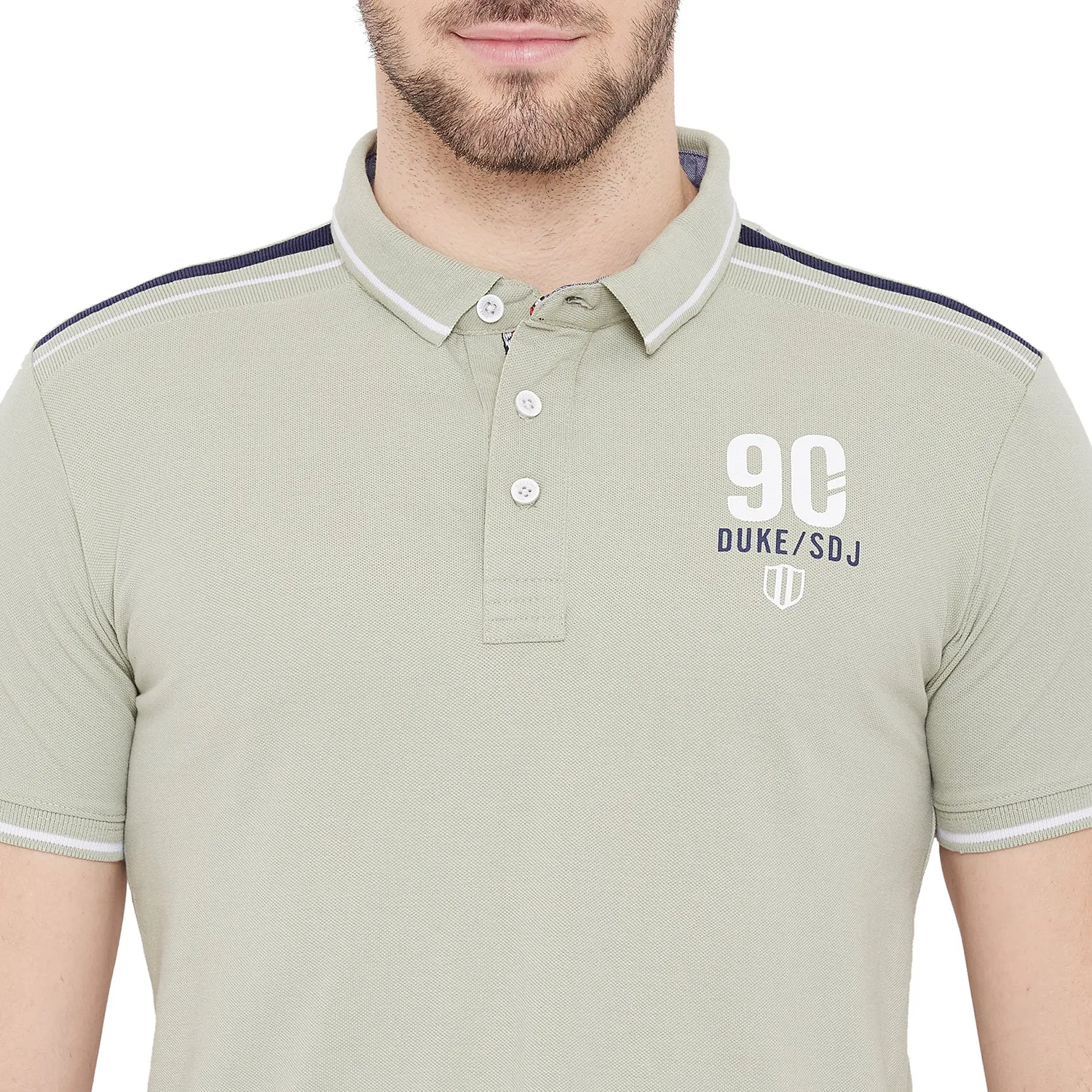 Duke Stardust Men Polo Neck Solid T-Shirt(LF4949)