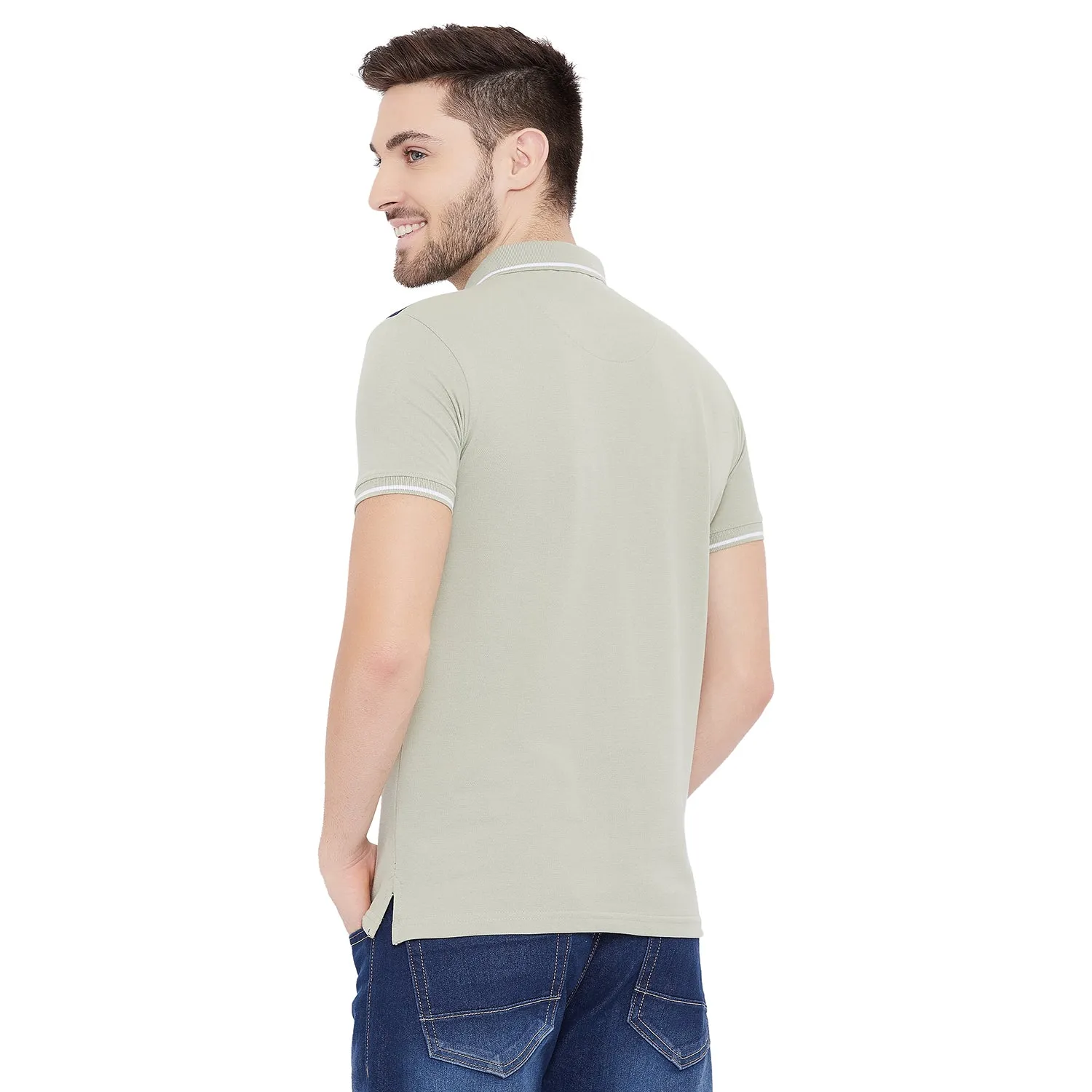 Duke Stardust Men Polo Neck Solid T-Shirt(LF4949)