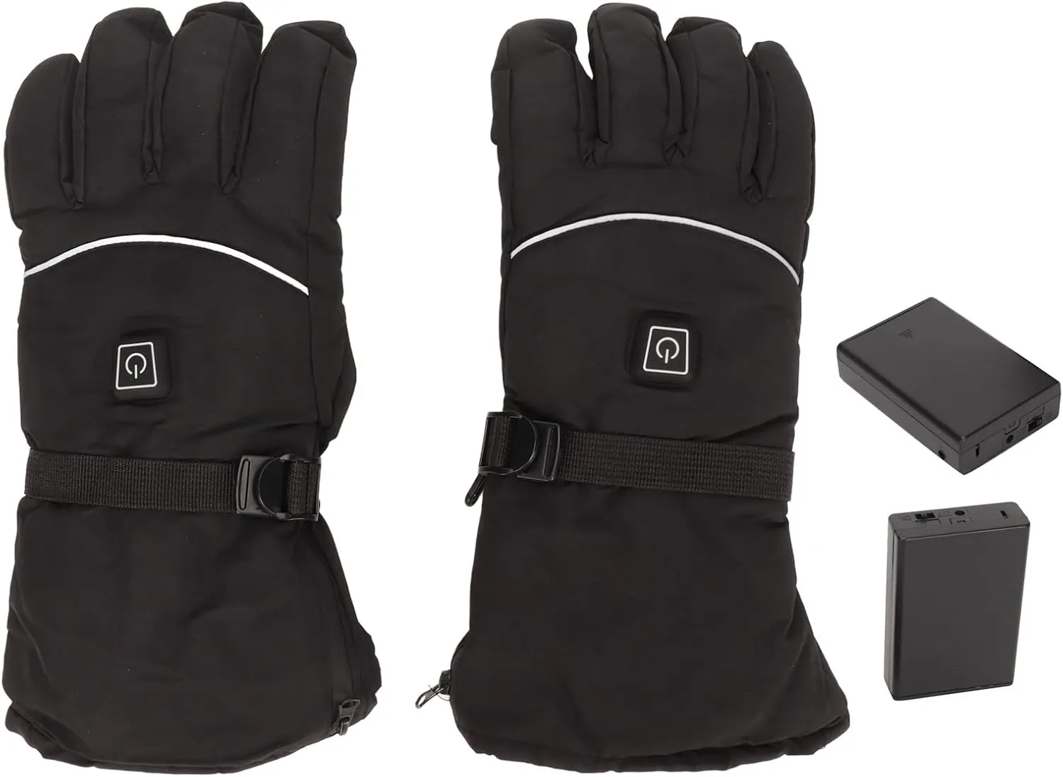 Electric Heated Gloves with 3 Temperature Settings, Windproof and Double Side Heating for Winter Sports Like Skiing, Hiking