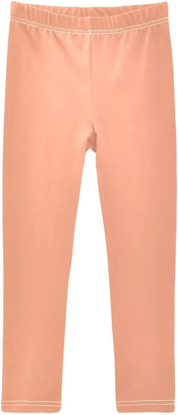 Emelivor Girls Leggings Ankle Length Leggings for Girls Soft Stretch Pants Athletic Leggings for Kids 4-10 Years