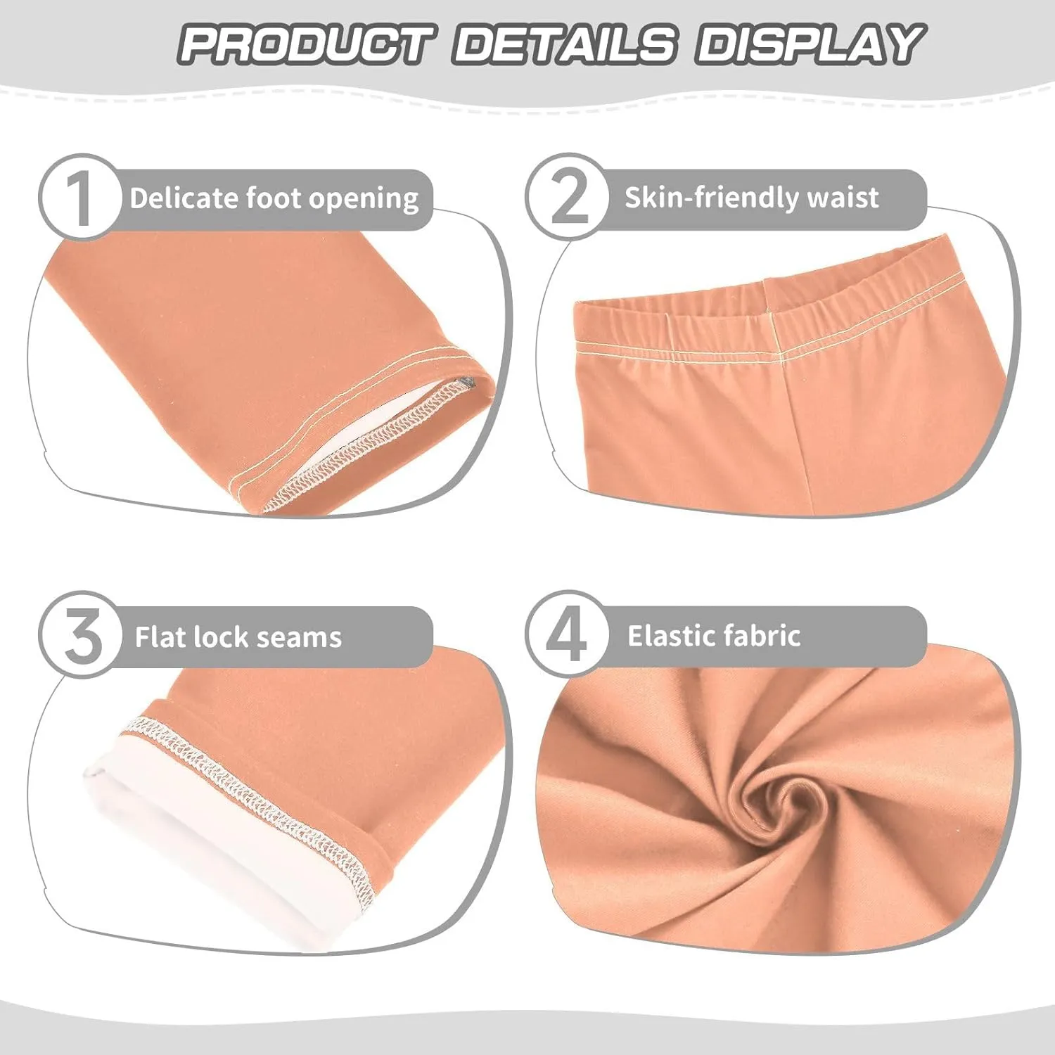 Emelivor Girls Leggings Ankle Length Leggings for Girls Soft Stretch Pants Athletic Leggings for Kids 4-10 Years
