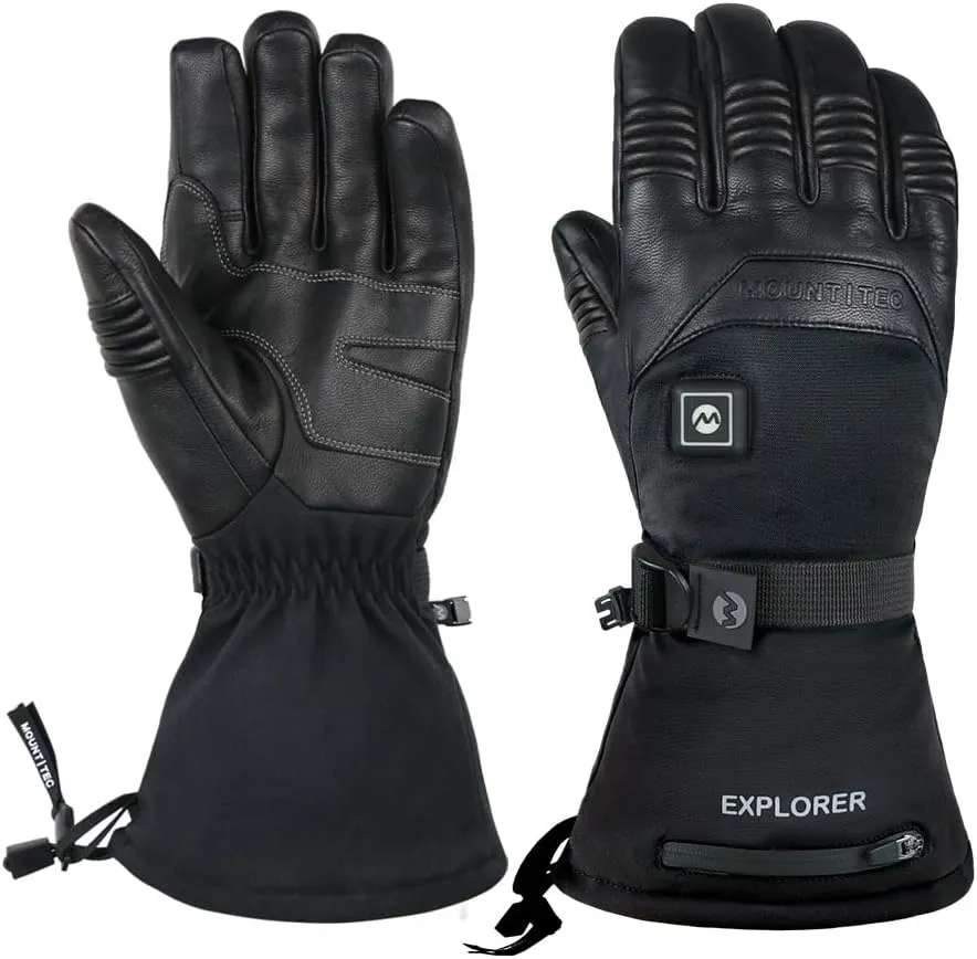 Explorer 5 Battery Heated Gloves Rechargeable for Men Women Waterproof Gloves Warm for Winter Outdoor Sports