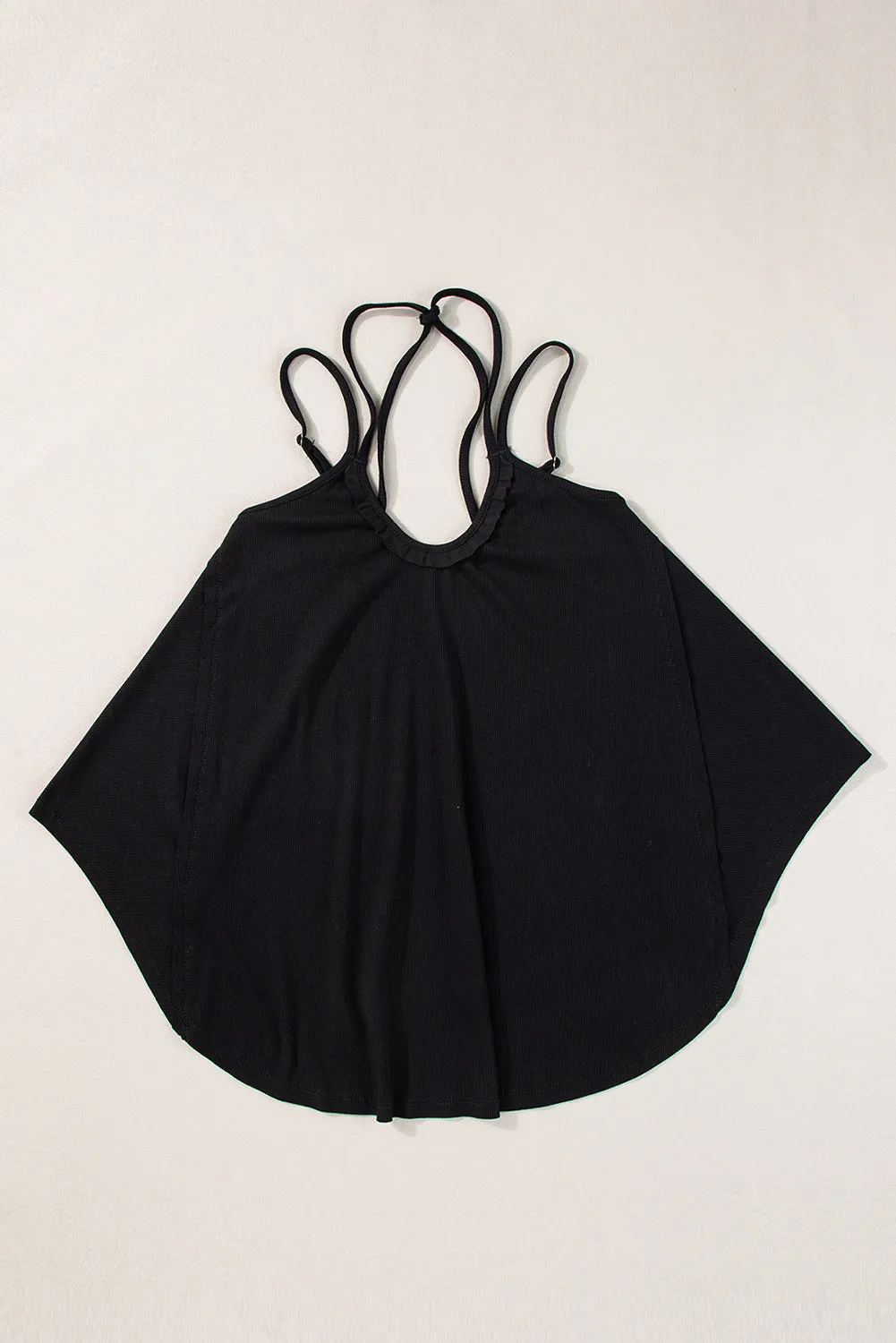 Exposed Seam Double Straps Tank Top