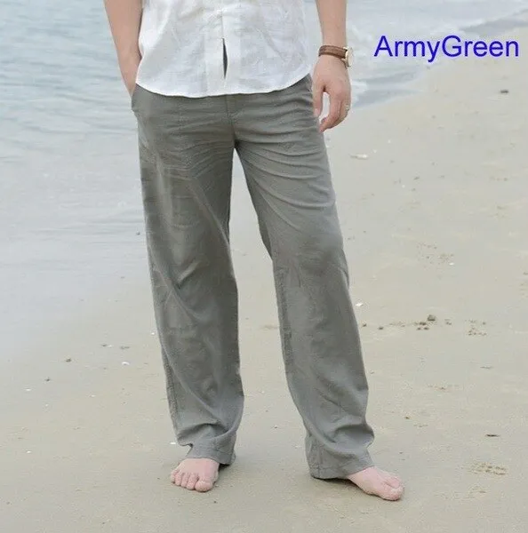 Fashion Men Wide Leg Pants Bruce Lee Chinese Style Traditional Kung Fu Wushu Linen Trousers Viking Pirate Bottoms Tang Clothes