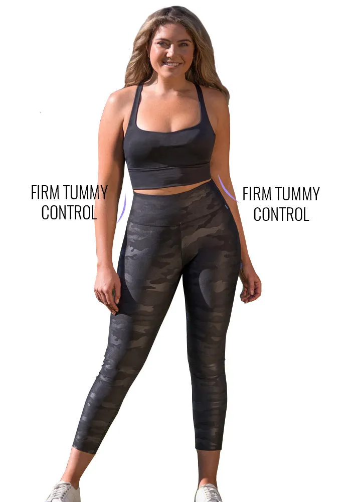 Faux Leather Camo High Waisted leggings