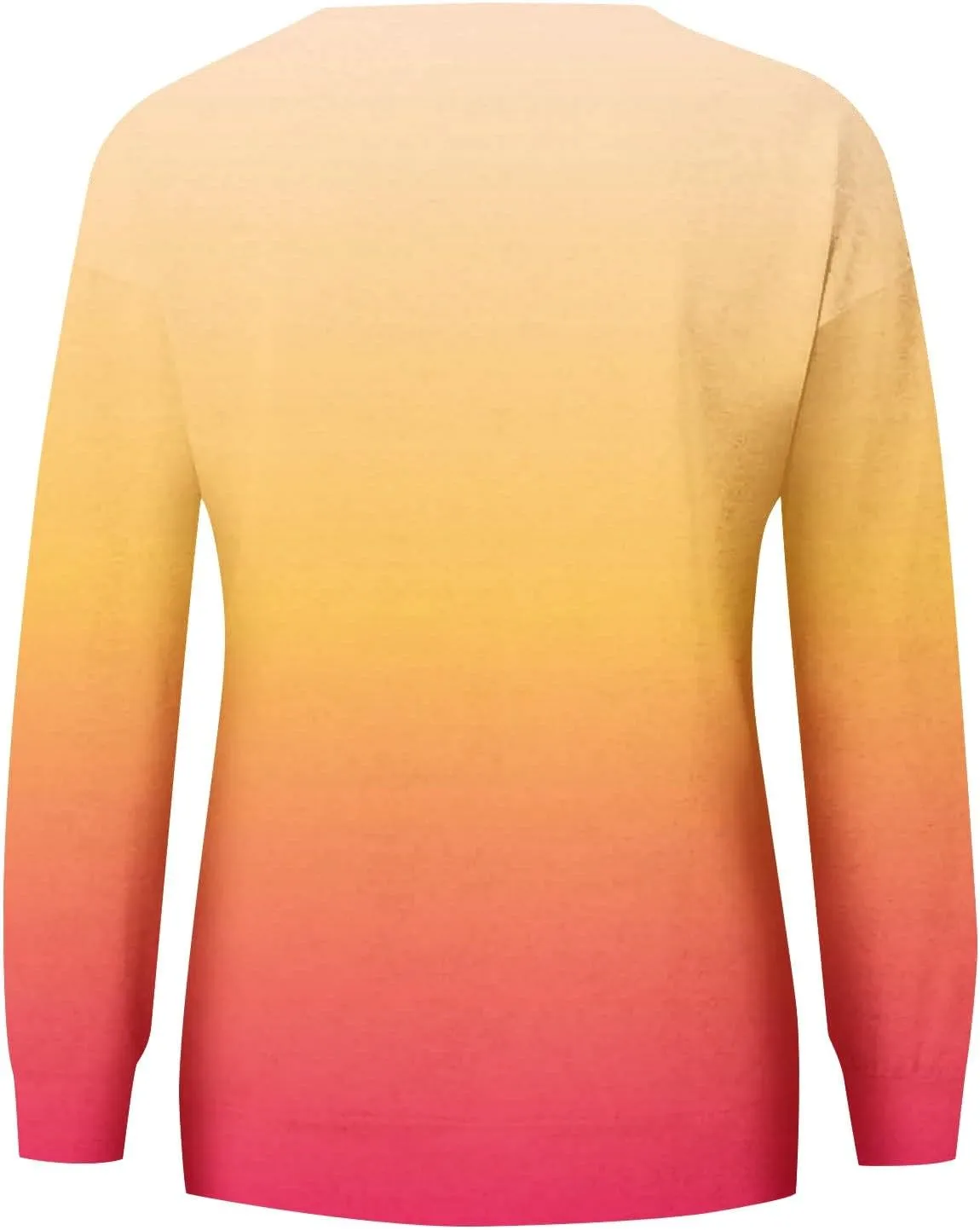 Firzero Crewneck Sweatshirts Women Cute Tie Dye Gradient Pullover Tops Loose Long Sleeve Oversized Sweatshirt