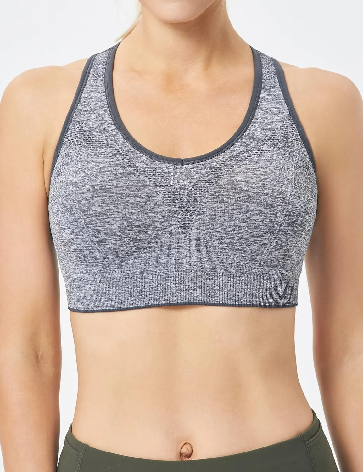FITTIN Sports Bras for Women Padded: Seamless Cross Back Bras Pack for Workout Yoga