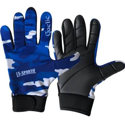 Football Glove - Camo Style - Blue White