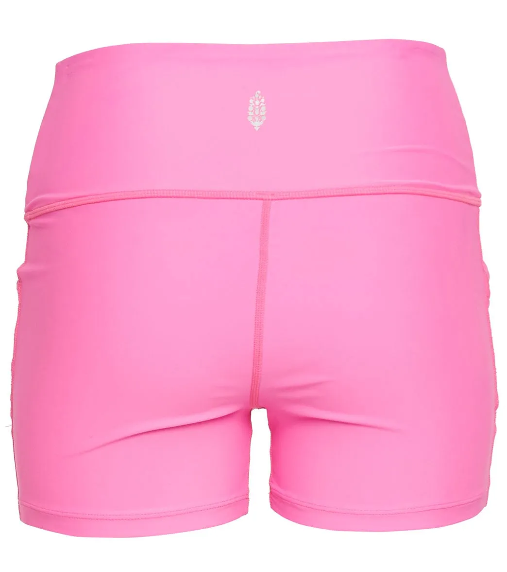 Free People White Water Yoga Shorts