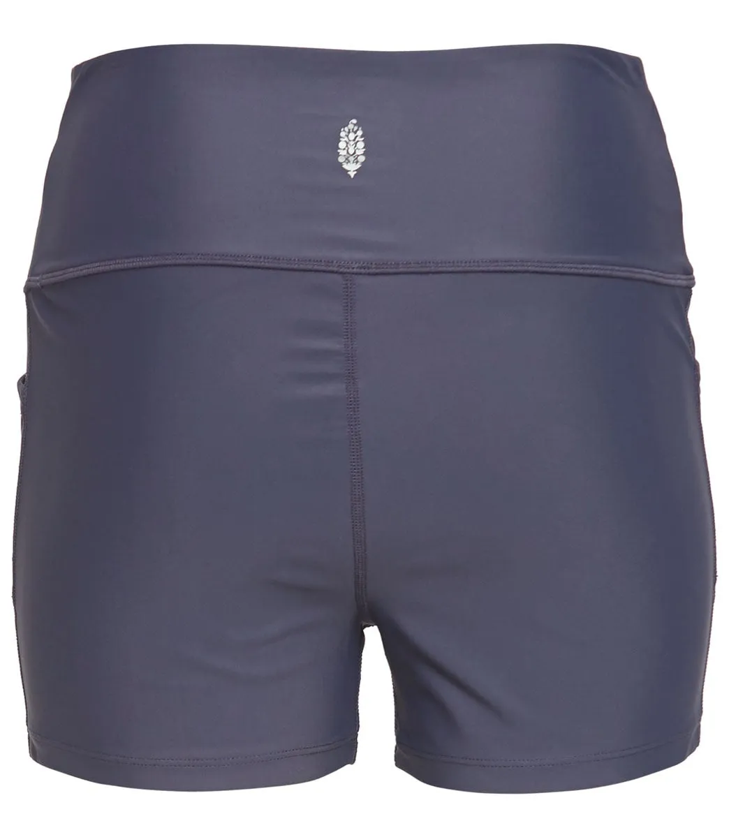 Free People White Water Yoga Shorts