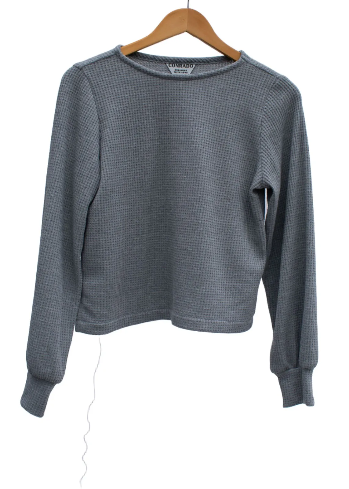 Gale Waffle Knit Boatneck Sweatshirt