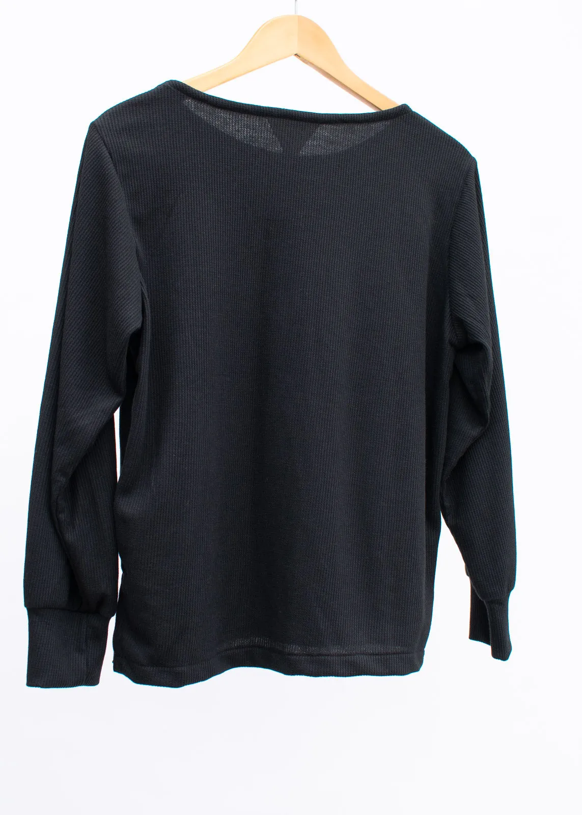 Gale Waffle Knit Boatneck Sweatshirt