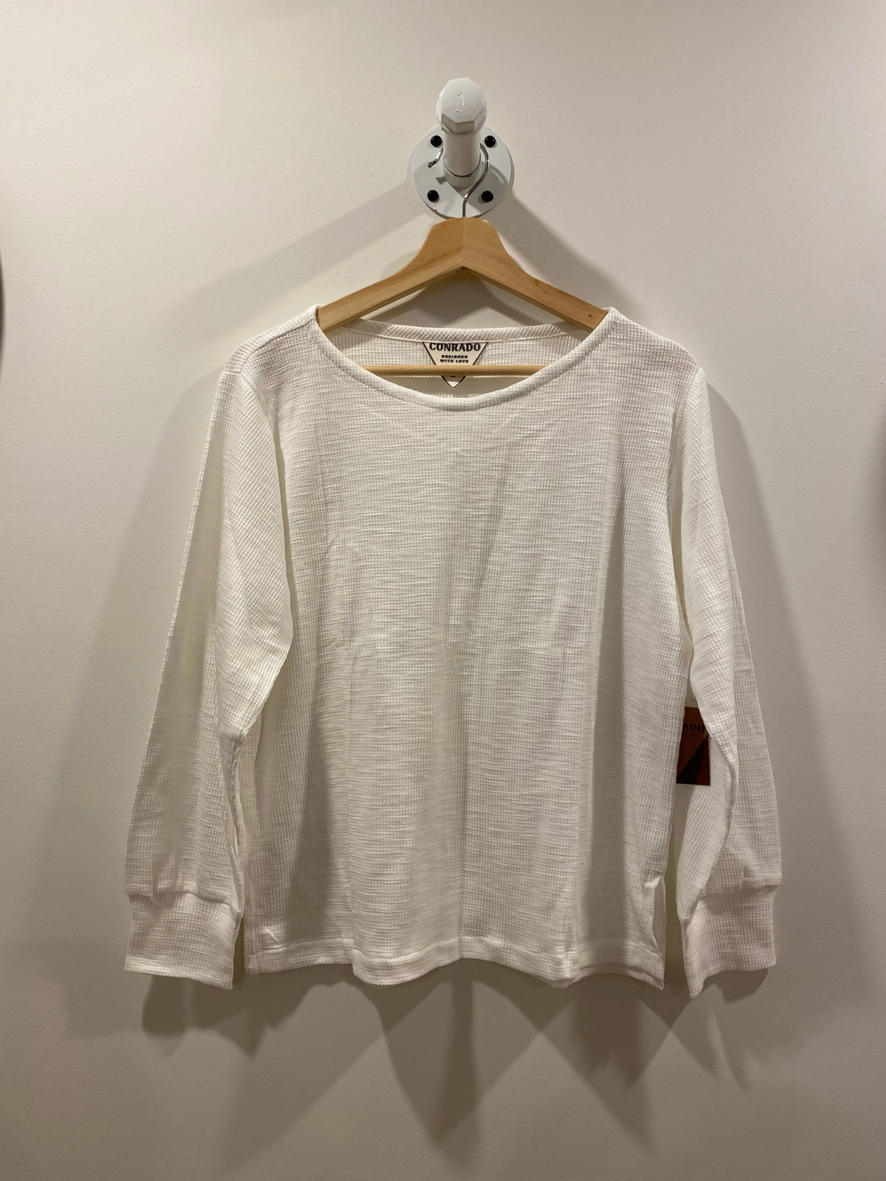 Gale Waffle Knit Boatneck Sweatshirt