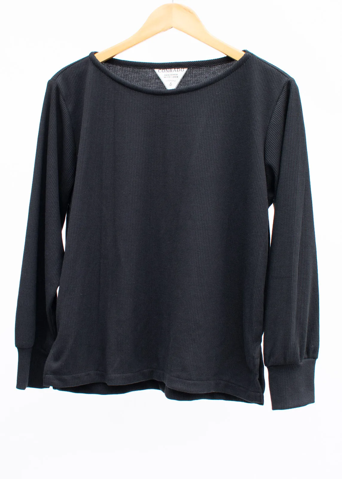 Gale Waffle Knit Boatneck Sweatshirt