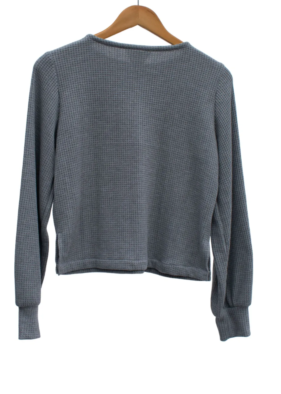 Gale Waffle Knit Boatneck Sweatshirt