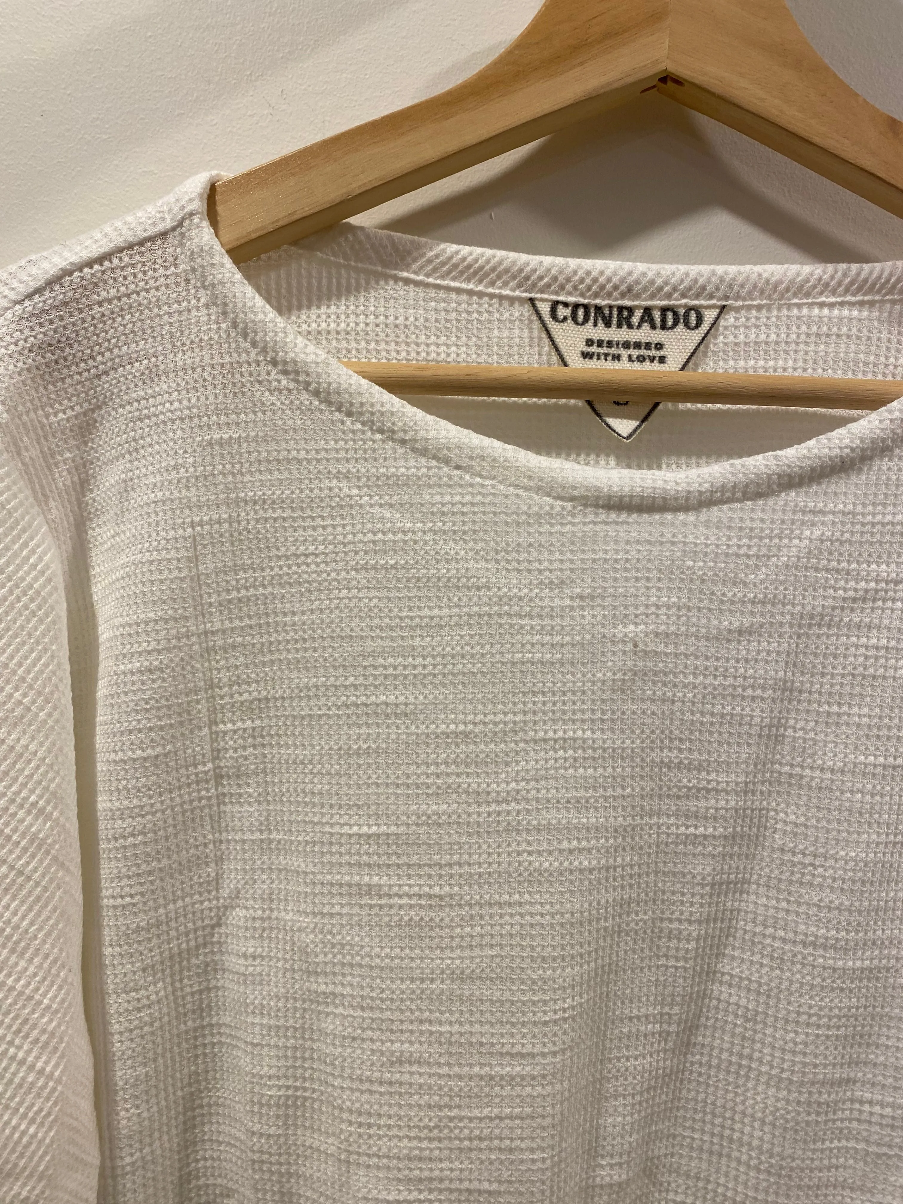 Gale Waffle Knit Boatneck Sweatshirt