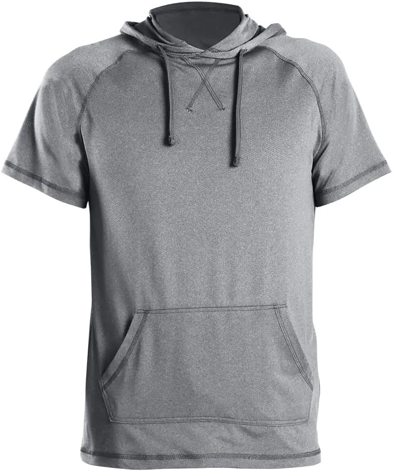 Gary Com Men's Short Sleeve Hoodie T-Shirt Pullover Workout Sweatshirt with Pocket