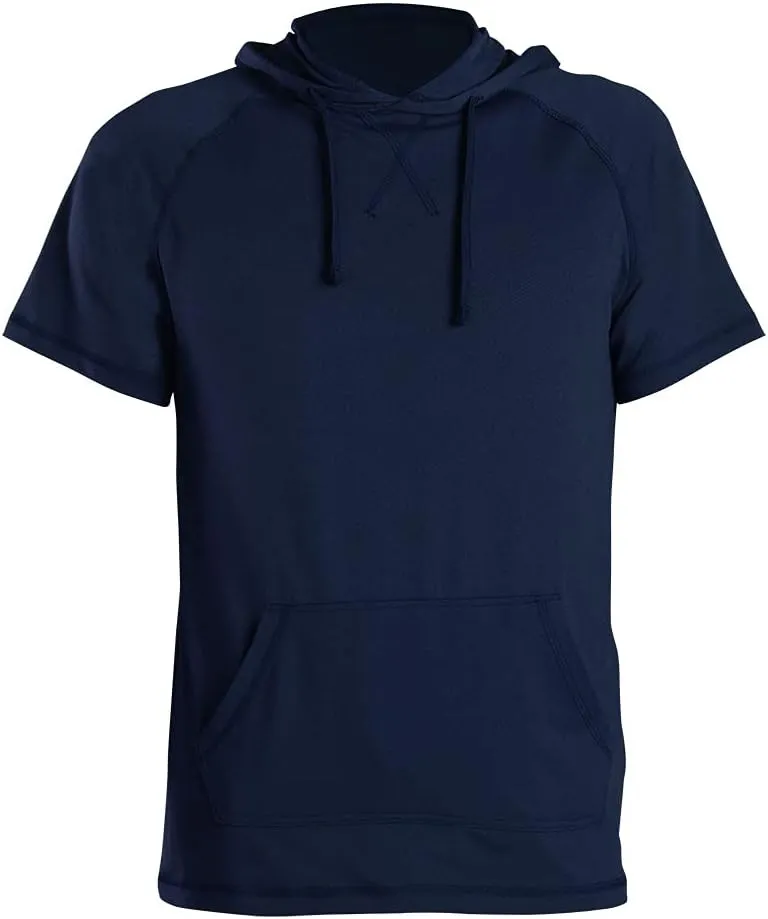 Gary Com Men's Short Sleeve Hoodie T-Shirt Pullover Workout Sweatshirt with Pocket