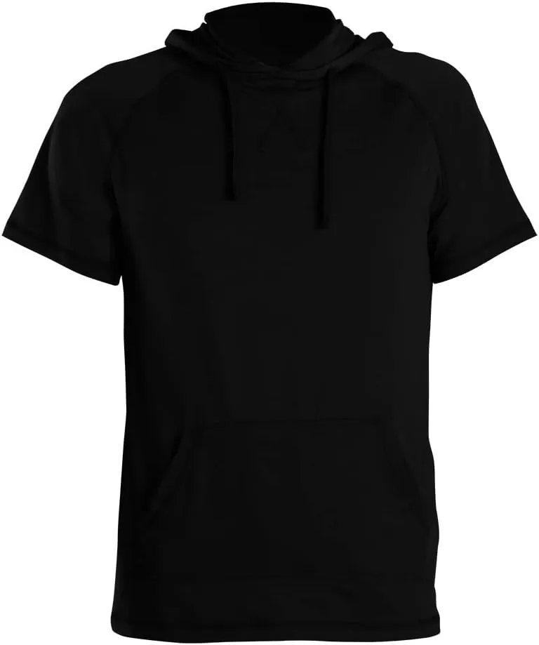 Gary Com Men's Short Sleeve Hoodie T-Shirt Pullover Workout Sweatshirt with Pocket