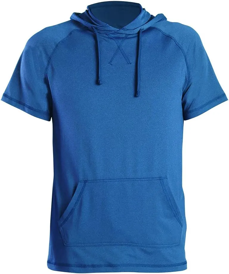 Gary Com Men's Short Sleeve Hoodie T-Shirt Pullover Workout Sweatshirt with Pocket