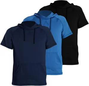 Gary Com Men's Short Sleeve Hoodie T-Shirt Pullover Workout Sweatshirt with Pocket