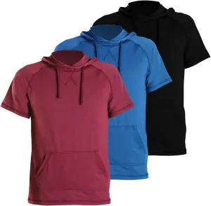 Gary Com Men's Short Sleeve Hoodie T-Shirt Pullover Workout Sweatshirt with Pocket