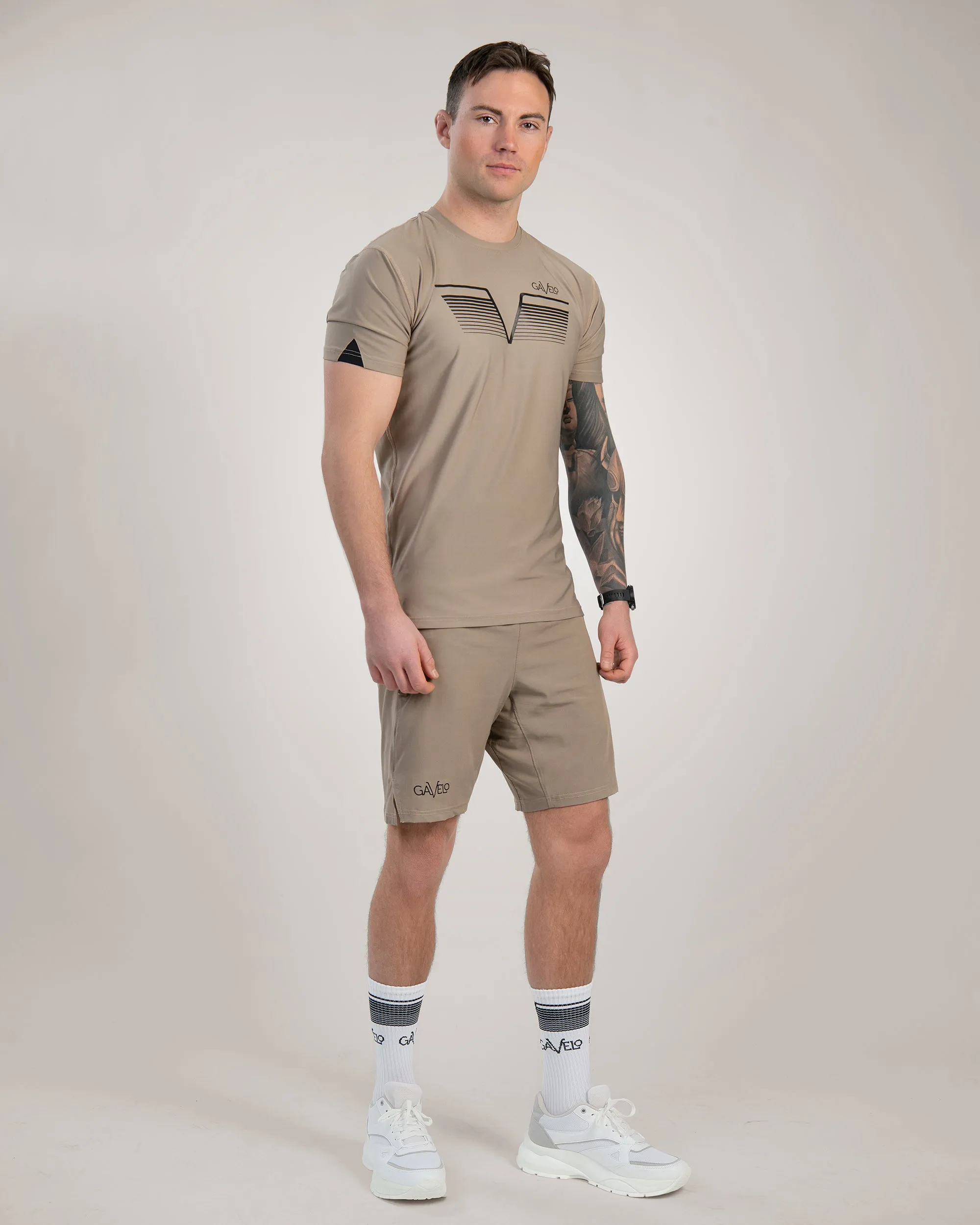 GAVELO Power Shorts Vintage Khaki