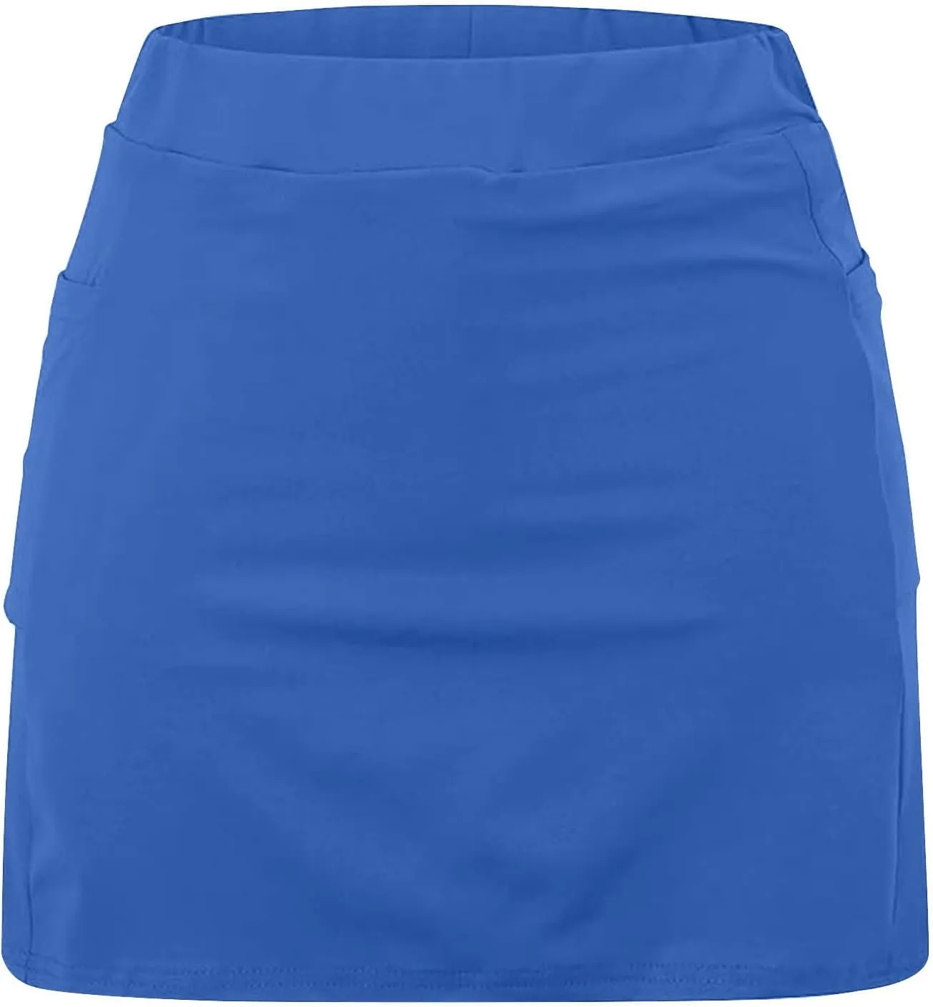 Generic Culottes for Women Stretch Yoga Skirts Shorts Solid Athletic Shorts High Waist Lightweight Tight Joggers with Pocket