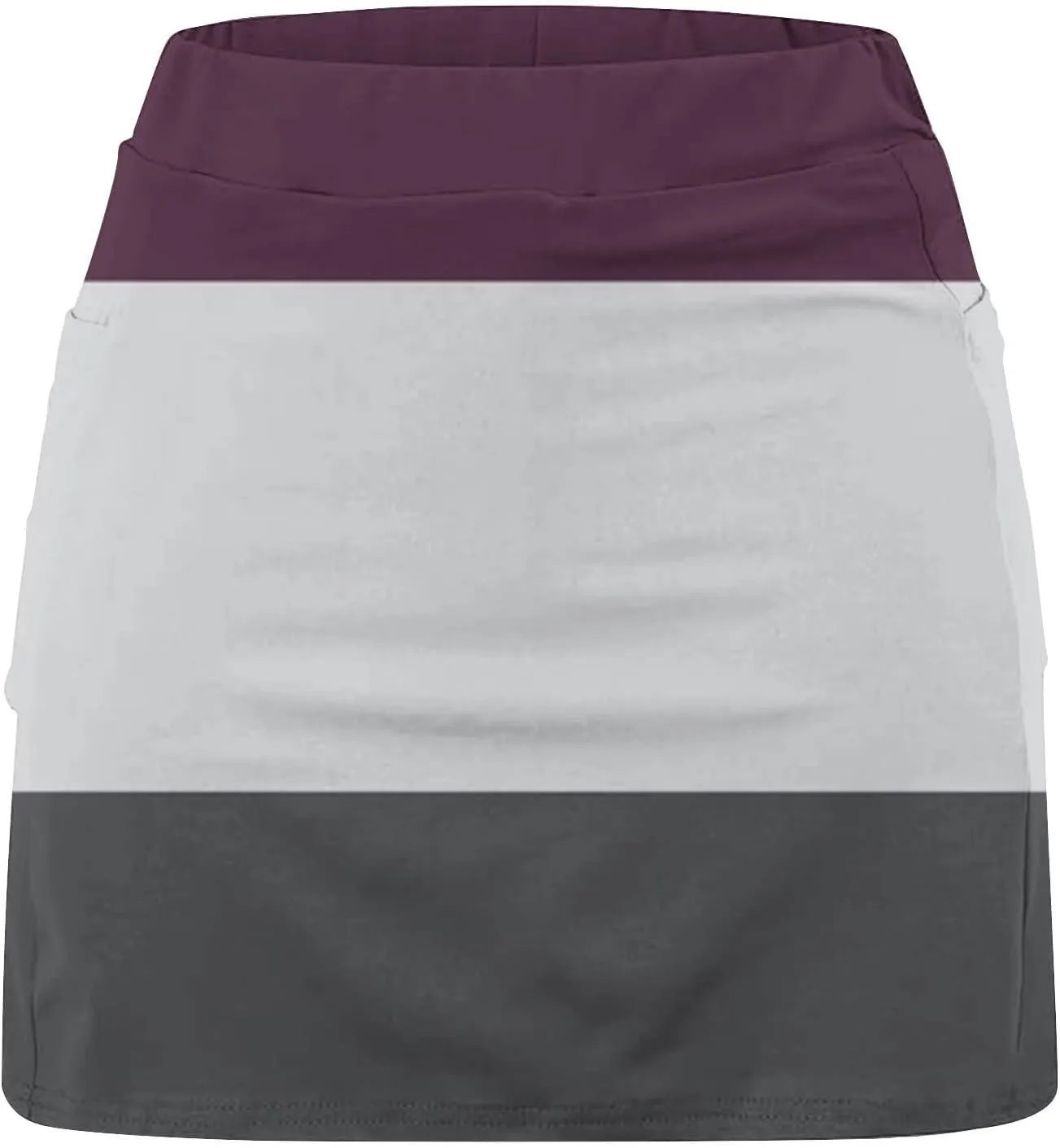 Generic Culottes for Women Stretch Yoga Skirts Shorts Solid Athletic Shorts High Waist Lightweight Tight Joggers with Pocket