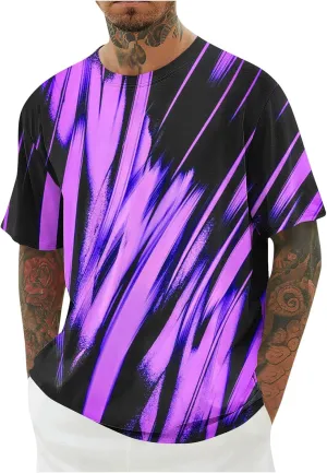Generic Gradient T-Shirt for Men Oversized Short Sleeve Crew Neck Sports Shirts Summer Casual Plus Size Tees Loose Fit Tops