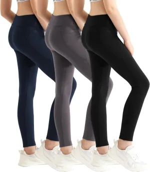 Girls Athletic Leggings with Pockets Yoga Workout Active Leggings Pants for Teen Girls