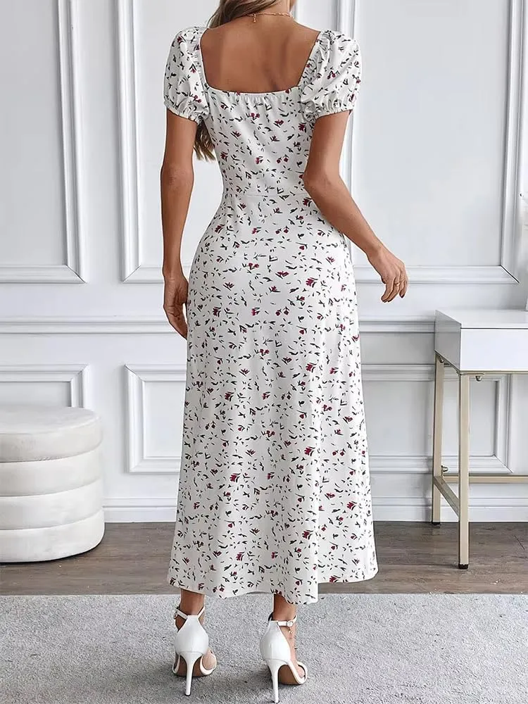 GUOYUXIAO Women's Short Sleeve Dress Loose Fit Skirt