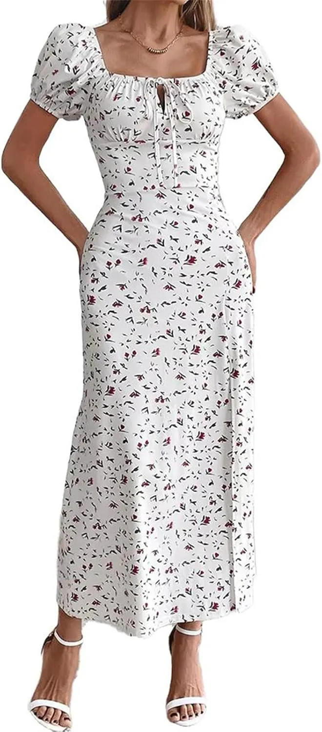 GUOYUXIAO Women's Short Sleeve Dress Loose Fit Skirt